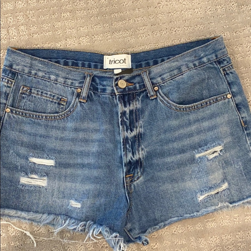 Tricot Denim Shorts